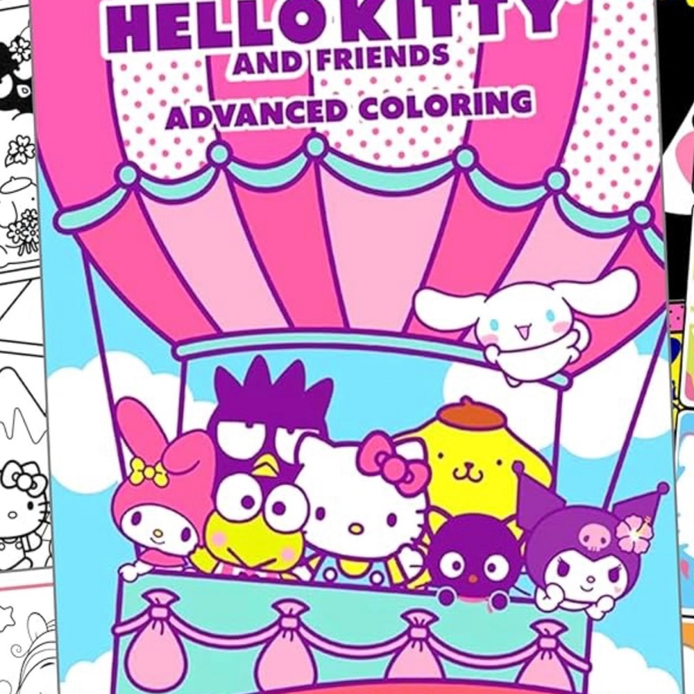Sanrio Advanced Coloring Book with Pink and Purple Characters